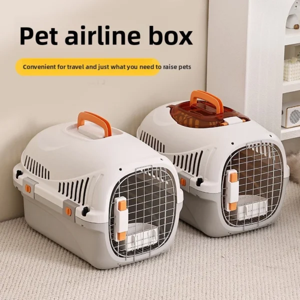 Pet travel cage Cat Carrier Luxury Sunroof Bowl Pet Carrier Portable Box pet cage for outdoor