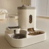 1.4L Cat Automatic Feeder and Water Dispenser 2 in 1 with Removable Stainless Steel Bowl