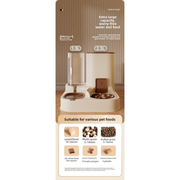 sg-11134201-8262h-ml56gdikjthk35.webp 2.3L Automatic Cat Feeder and Water Dispenser 2 in 1 with Removable Bowl