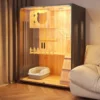 Large Luxury Cat Cage Wooden with Glass Door and Light Cat Luxury Villa Cat House