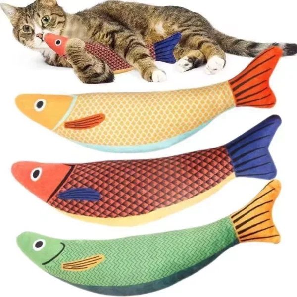 Fish shaped cat toy   Catnip fish shaped cat toy   Soft bite toy